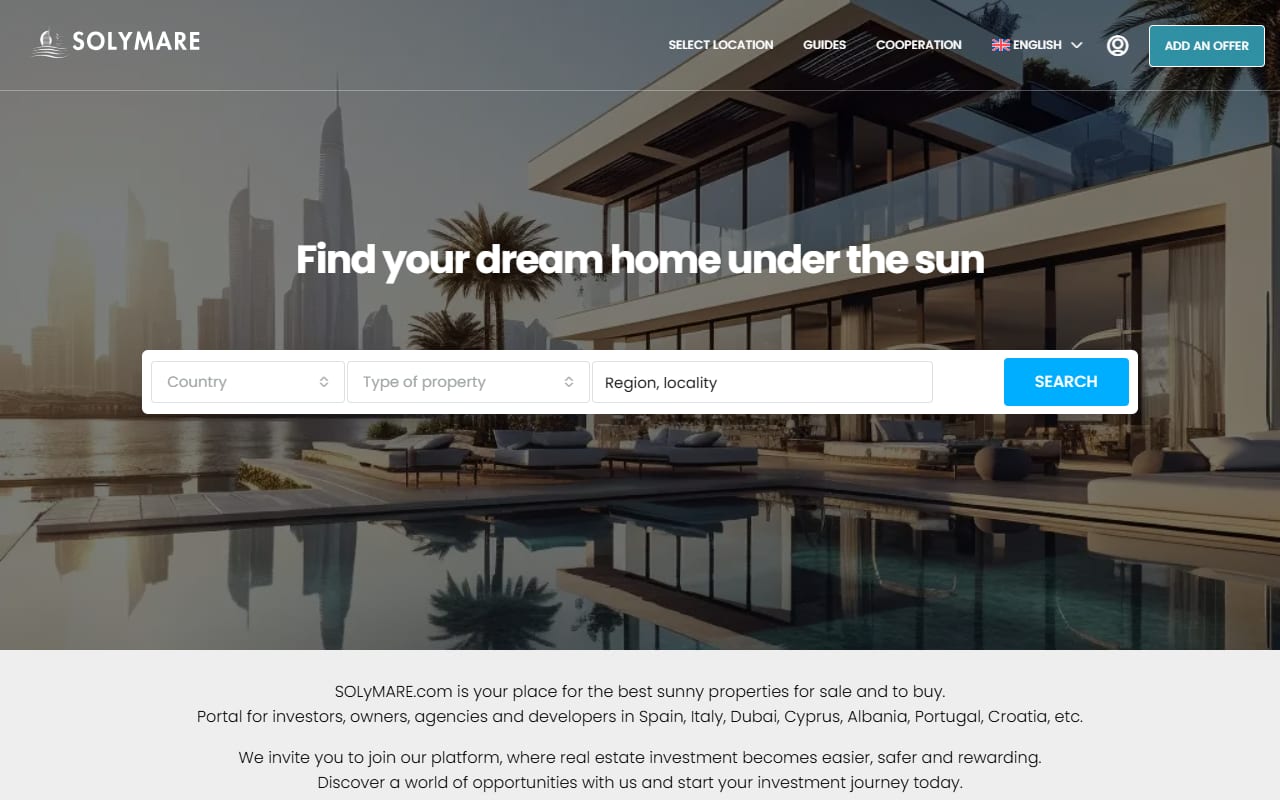 Solymare — Case Study · Immobilien-Portal / Marktplatz